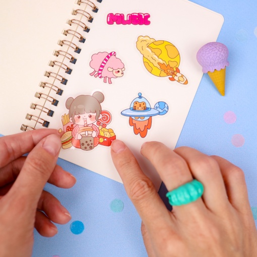 Набор наклеек "Bear cookie" 100 листов.