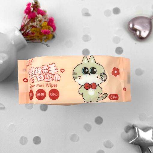 Влажные салфетки Mini "Cute Cat" 1 уп. по 8шт.