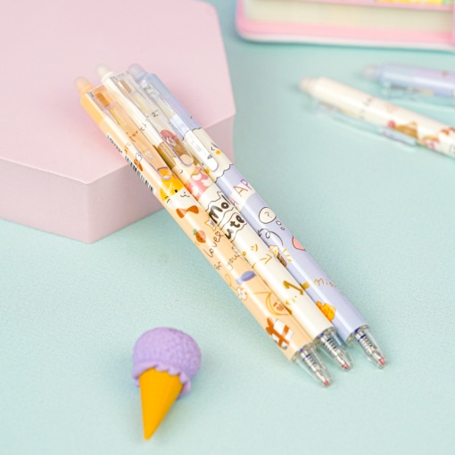 Ручка со стирающимися чернилами и стирашка "Happy", синяя