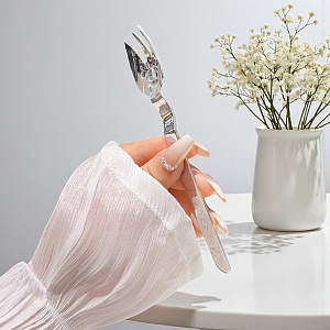 Ложка-вилка "Мишка", металлический оптом