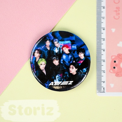 Значок круглый "K-pop" Ateez №1, 56мм