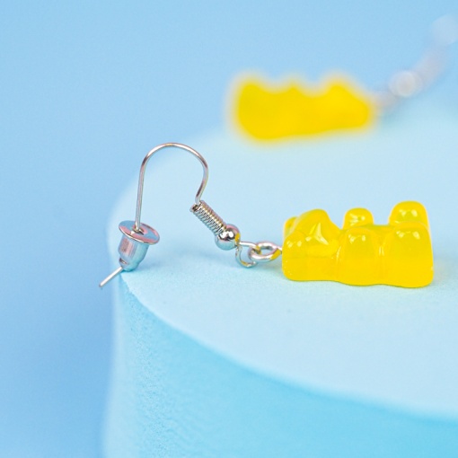 Серьги "Мишки" желтые