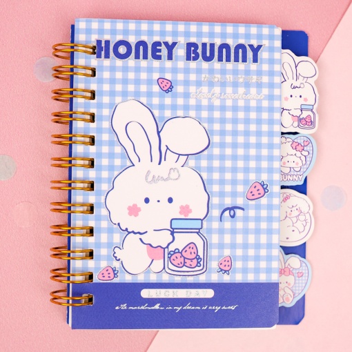 Мини-блокнот на пружине "Honey Bunny" 9,6*11,6 см, в ассортименте 1шт