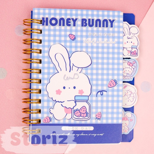 Мини-блокнот на пружине "Honey Bunny" 9,6*11,6 см, в ассортименте 1шт