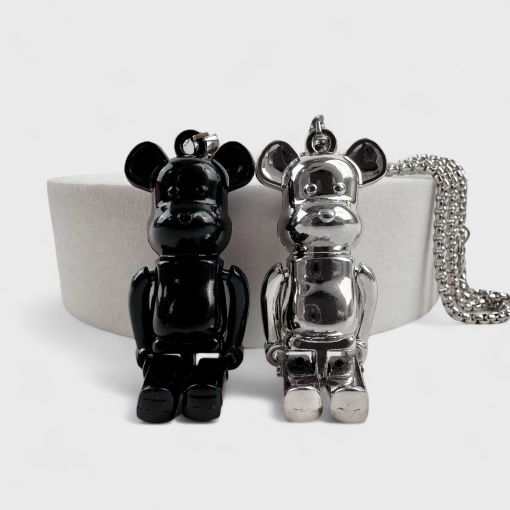 Кулон на цепочке "Bearbrick" черный