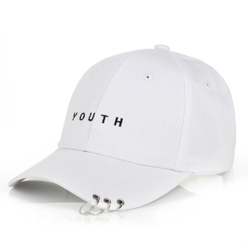 Бейсболка "Youth" с кольцами, белый