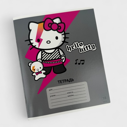 Тетрадь "Hello Kitty" Bright color, A5, 18 листов (клетка), в ассортименте,1шт