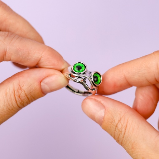 Кольцо "Зеленоглазая лягушка"