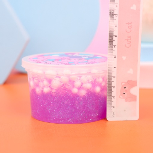 Слайм "Стекло" фиолетовые блёстки + шарики, 150 гр. STORIZ