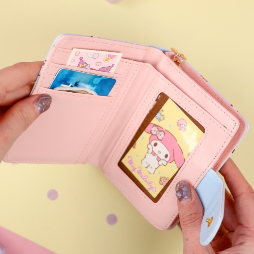 Мини-кошелек "Котейкины будни" голубой