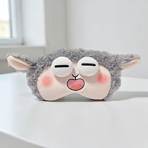 Маска для сна "Funny sheep" серый