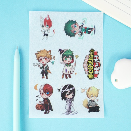 Набор наклеек "Моя Геройская Академия" A6, 6 листов