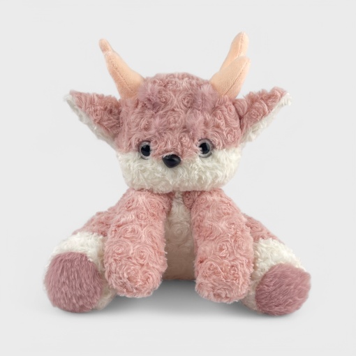 Мягкая игрушка "Олененок-дракоша" розовый, 35см