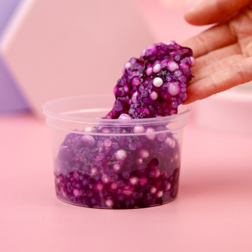 Слайм "Мишки", WOW с шариками, Фиолетовый, 150 гр.