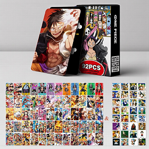 Набор картонных карточек "One piece" с наклейками, №9413, 92шт