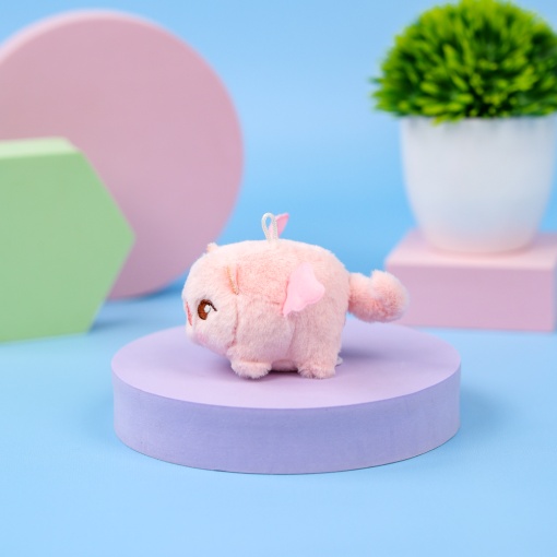 Мягкая игрушка "Заводная Свинка" розовый, 7см