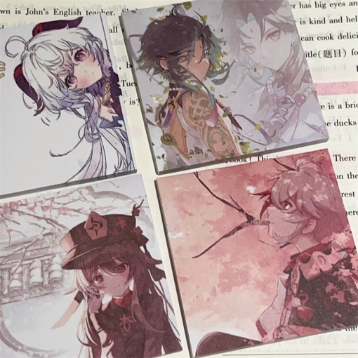 Стикеры "Genshin Impact" 50 листов, в ассортименте, 1 шт.