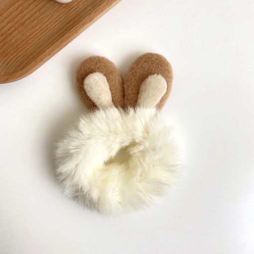 Резинка для волос плюшевая "Ушки", зайка