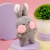Мягкий брелок "Кролик с щечками" серый, 12 см