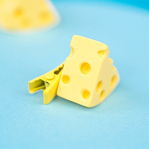 Заколка для волос "Сыр" желтый