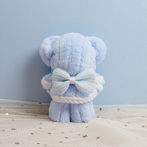 Изделие декоративное трикотажное "Love is eternal" мишка, голубой