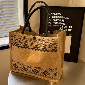 Сумка "Tote" холщовая, геометрия оптом со склада в Москве