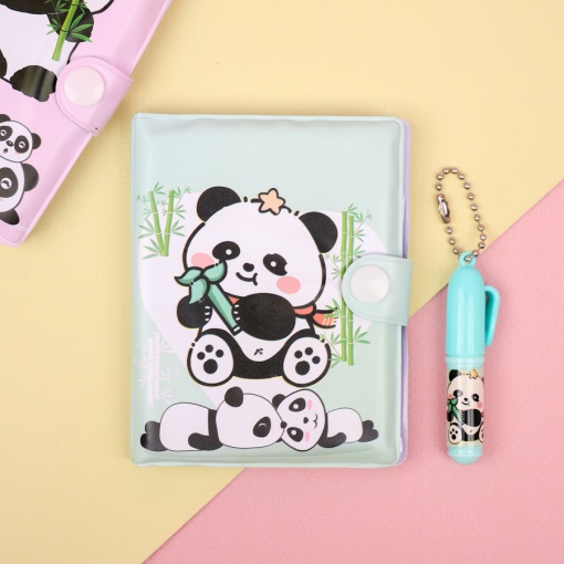 Мини-блокнот с ручкой "Панда", в ассортименте 1шт.