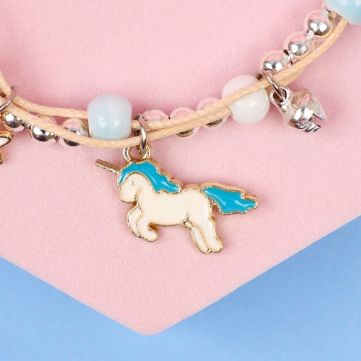 Браслет "Единорог" голубой №444U 