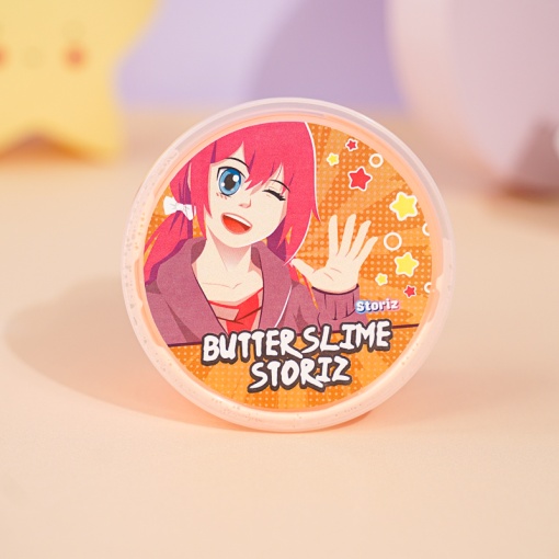 Слайм "Стекло", серия Butter (оранжевый), 150гр. STORIZ