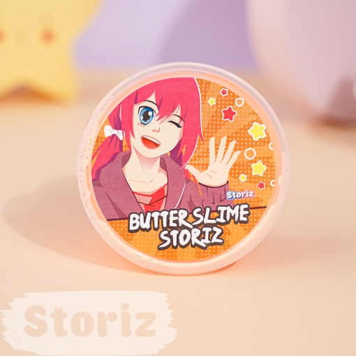 Слайм "Стекло", серия Butter (оранжевый), 150гр. STORIZ