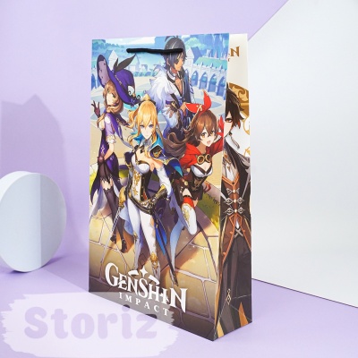 Подарочный пакет "Genshin Impact" 41x27,5 см