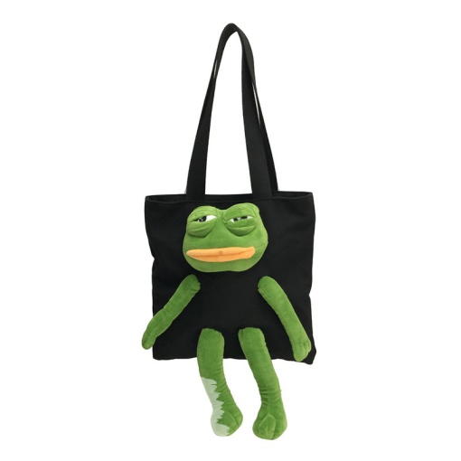 Сумка тканевая "Pepe the Frog" черная