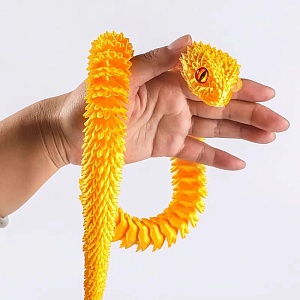 Игрушка-антистресс "Big 3D змея" кустарниковая гадюка, в асс-те 1шт