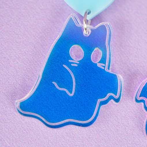 Серьги "Привидение" голубые