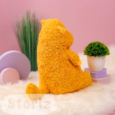 Мягкая игрушка "Смотрящий Кот", оранжевый 40см