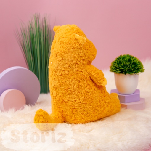 Мягкая игрушка "Смотрящий Кот", оранжевый 40см
