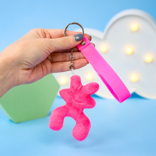 Мягкий брелок "Радужные друзья" розовый, 10 см