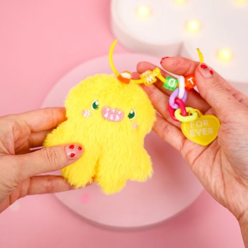 Мягкий брелок "Монстрик" №Q1064-2, желтый