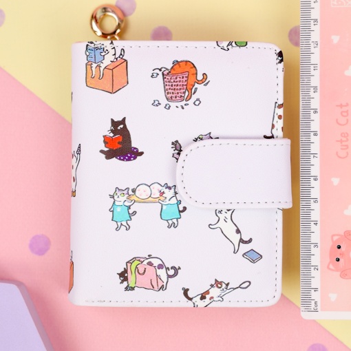 Мини-кошелек "Котейкины будни" сиреневый