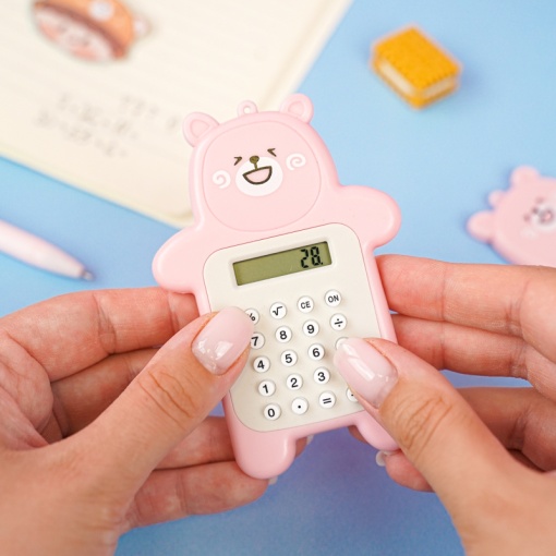 Калькулятор "Мишка" розовый