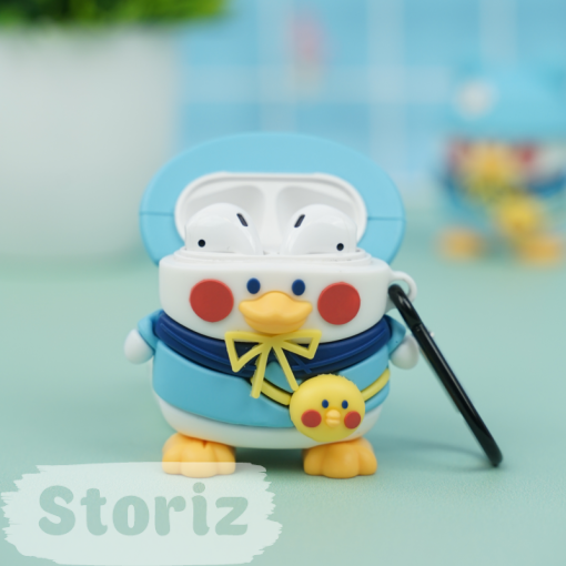 Чехол для AirPods1/2 "Duck" голубой
