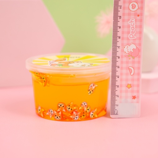 Слайм "Sprinkles" оранжевый, с дек. наполнителем корги, 180 гр. STORIZ