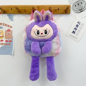 Рюкзак мини "Labubu" фиолетовый оптом со склада в Москве