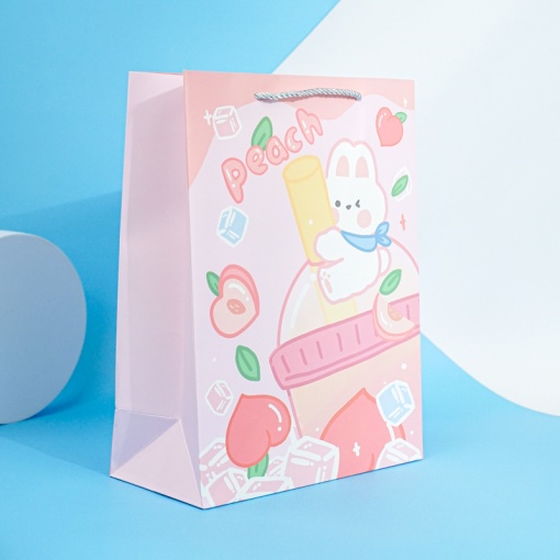 Подарочный пакет "Peach" L 33x25x12 см