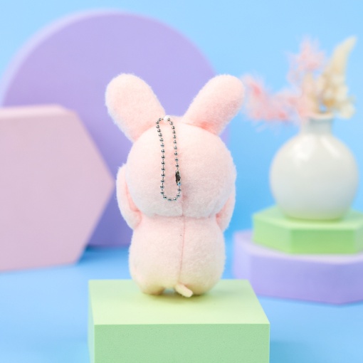 Мягкий брелок "Cry" кролик, розовый 10 см