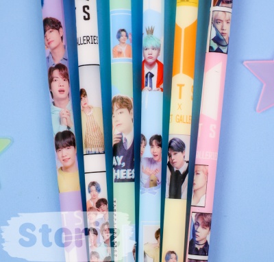 Ручка со стирающимися чернилами и стирашка "K-pop" BTS №21027 (синий)